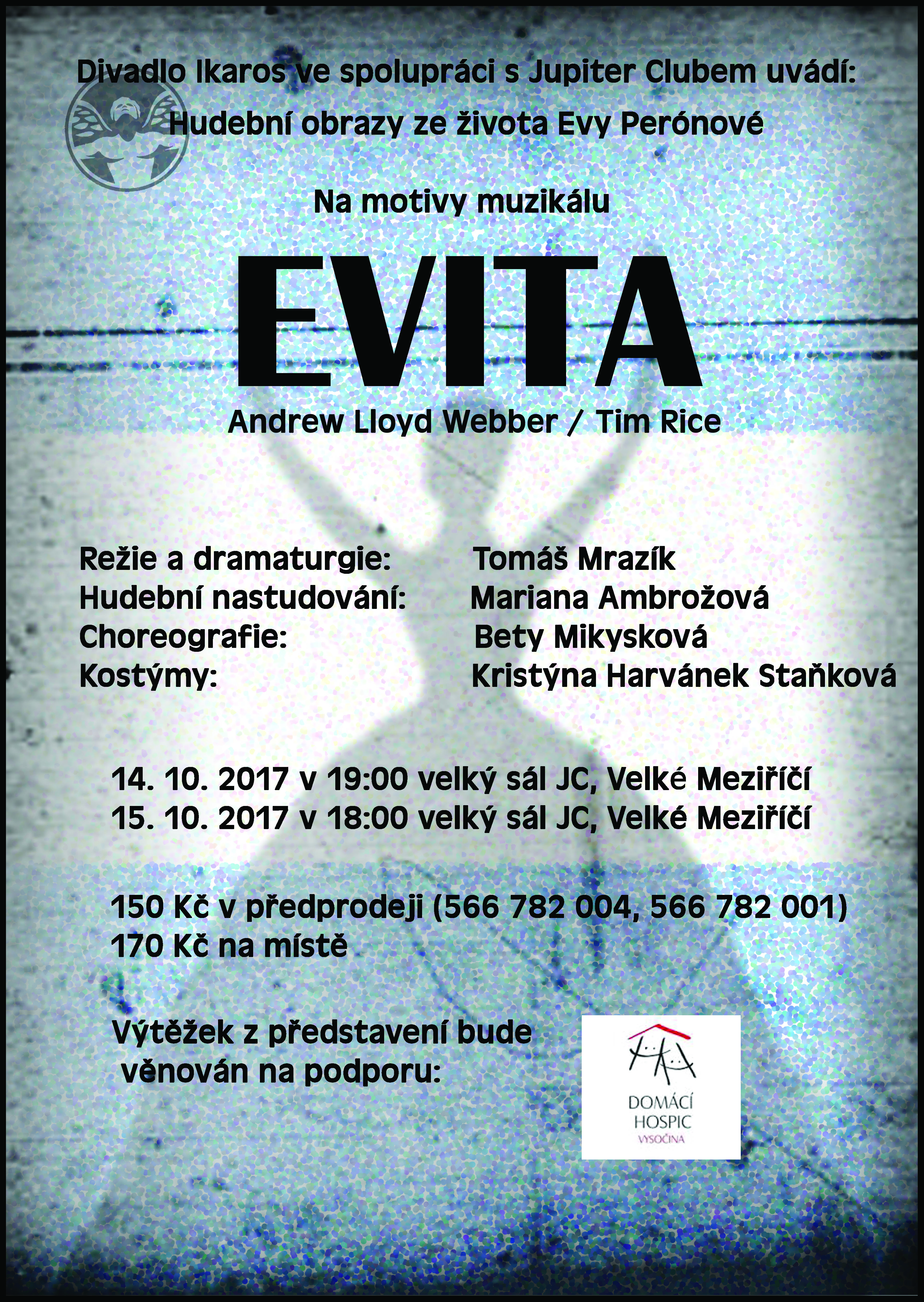 Divadlo Ikaros vás srdečně zve na dvě představení muzikálu EVITA