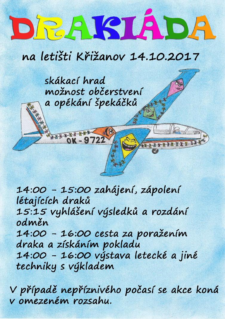 Drakiáda na letišti Křižanov již v sobotu 14. října