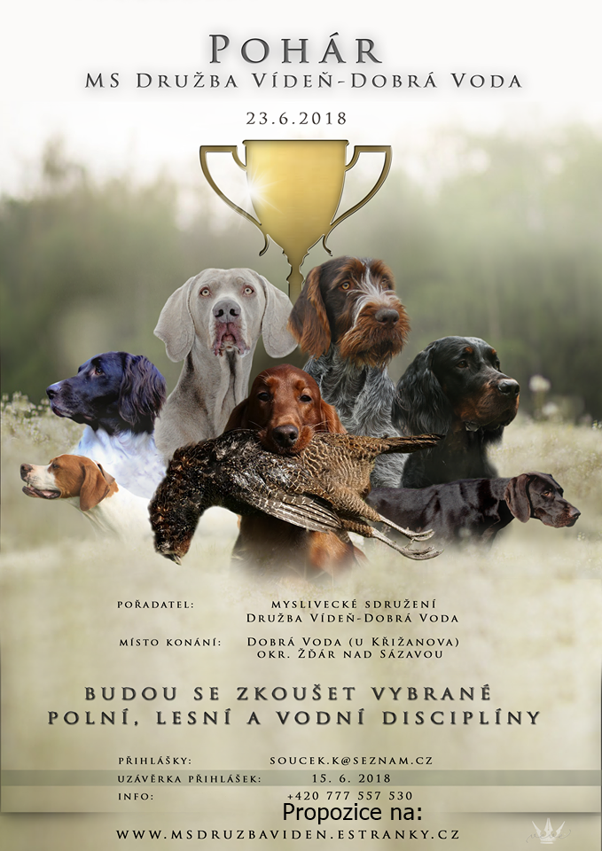 Myslivecký spolek Družba Vídeň - Dobrá Voda pořádá kynologickou akci pro lovecké psy