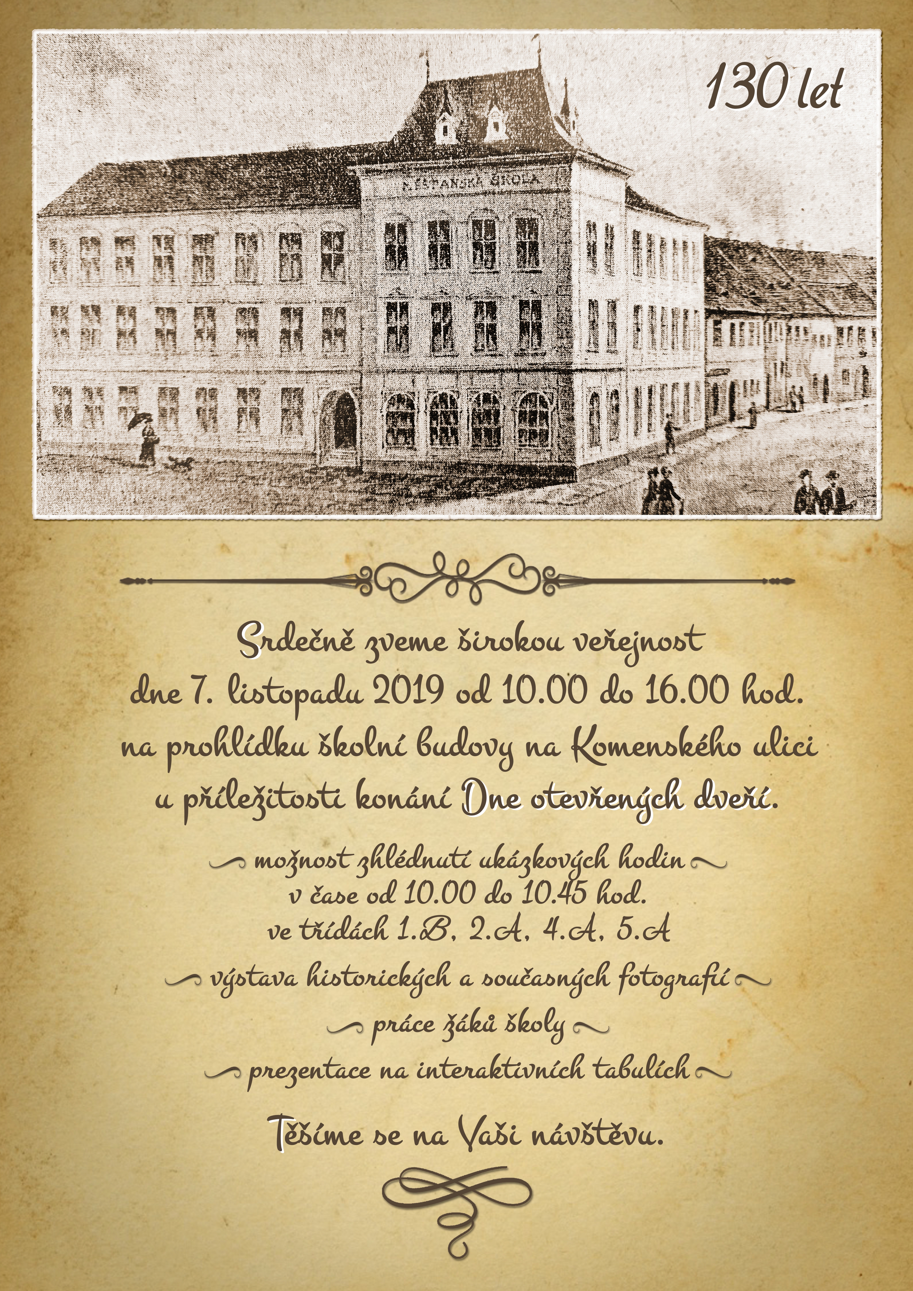 Škola na Komenského oslaví 130 let