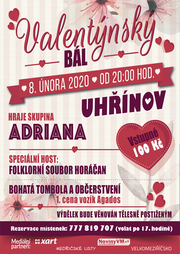 Valentýnský bál v Uhřínově 8. 2. 2020