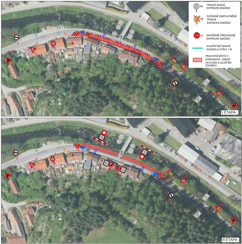 Začalo dopravní omezení na Vrchovecké, bude trvat do 7. května