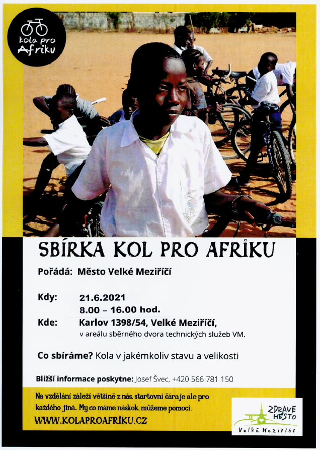 V pondělí můžete opět darovat nepotřené jízdní kolo pro africké děti