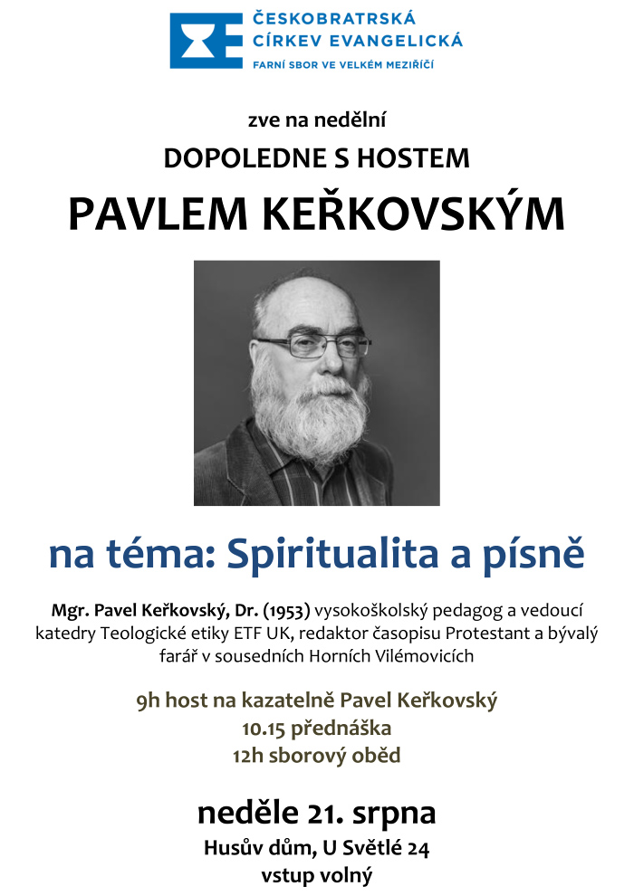 Evangelíci zvou na koncert Evy Henychové a přednášku Pavla Keřkovského