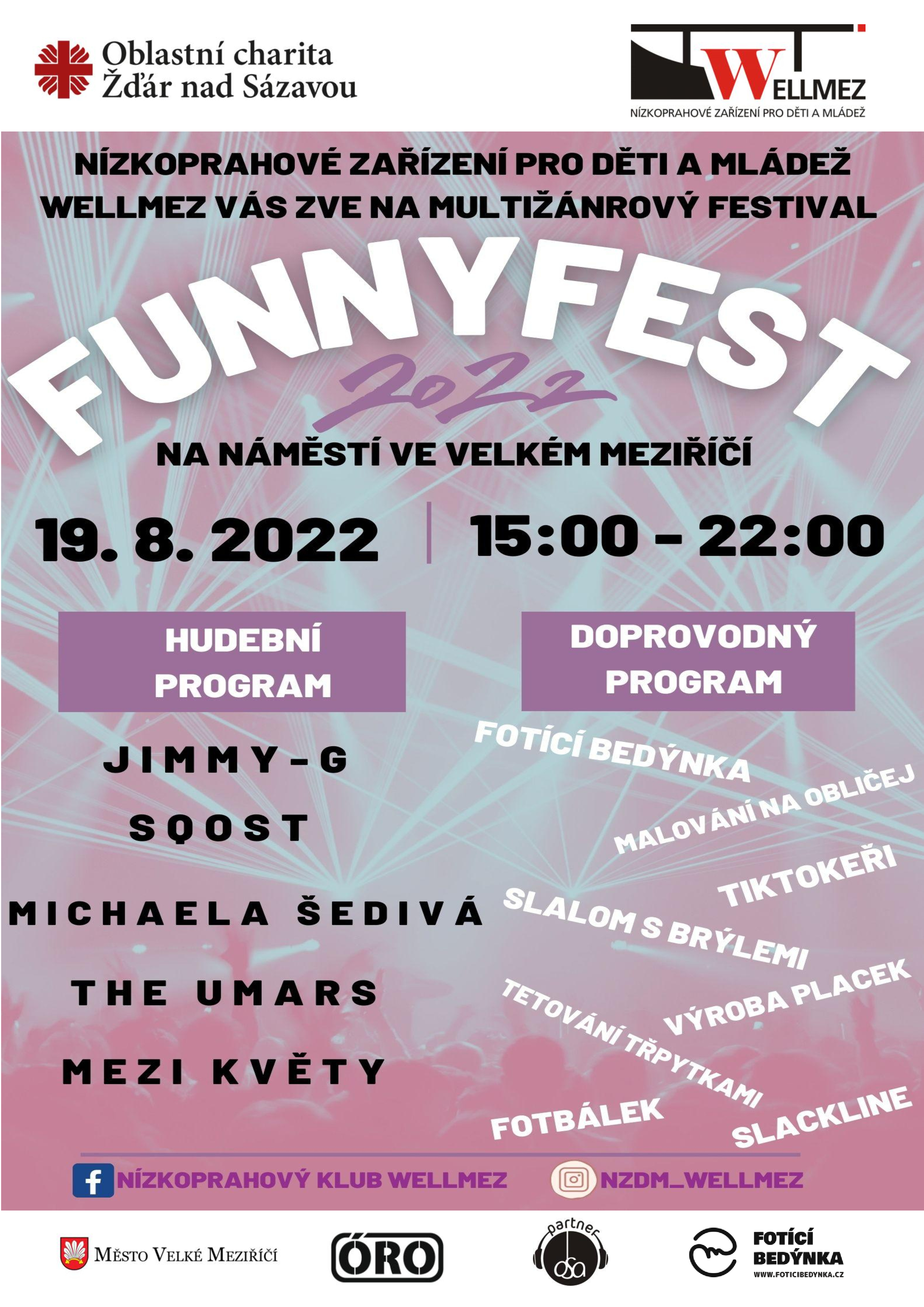 Multižánrový festival Funny Fest již dnes roztančí náměstí ve Velkém Meziříčí