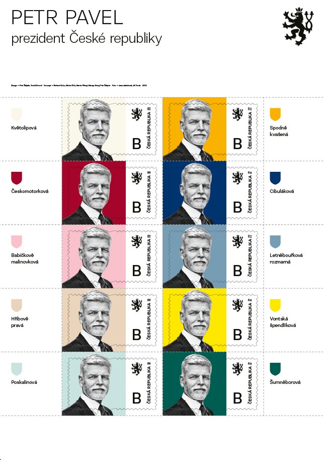 Prezidentské poštovní známky jsou od středy k prodeji na všech poštách