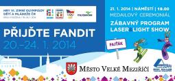 Přijďte fandit - pozvánka na medailový ceremoniál se zábavným programem laser&light show ve Velkém Meziříčí.