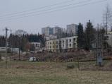 Část ulice Družstevní po kompletním odlesnění dostala úplně novou tvář.