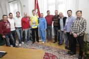 Starosta dnes přijal hokejový tým Boucanier Toulon z Francie, který v sobotu sehraje exhibiční zápas ve Velkém Meziříčí.
