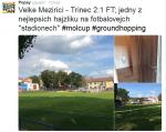 Na Twitteru se objevila po včerejším zápase tato pochvala pro náš fotbalový stadion.