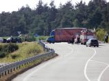 Další dopravní nehoda ne jedné  z nejnebezpečnějších křižovatek v kraji Vysočina na obchvatu mezi obcí Oslavice a Velkým Meziříčím.