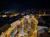 Na Štědrý večer byla možnost z věže kostela prohlédnout si vánoční město.