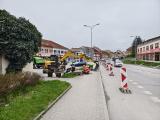 Začala výstavba výjezdu z parkoviště v radnické ulici na silnici II/602.
