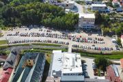 Takto nějak bude vypadat parkoviště, až se začne pracovat přímo v centru Velkého Meziříčí - uprostřed náměstí.