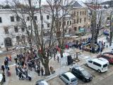 Lidé přišli na náměstí ve Velkém Meziříčí podpořit prezidenta ČR Petra Pavla.