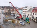 Instalace první části betonové akumulační nádrže.