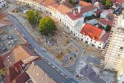 18.7.2026 - Stav rekonstrukce náměstí ve Velkém Meziříčí pohledem z dronu. Autor: -DRON- Stav rekonstrukce náměstí ve Velkém Meziříčí pohledem z dronu.