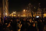 Stovky lidí přivítaly nový rok 2013 na velkomeziříčském náměstí.