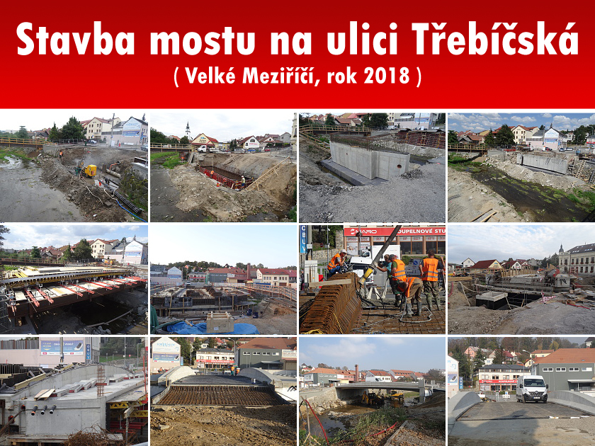 FOTOGALERIE: Stavba mostu na ulici Třebíčská
