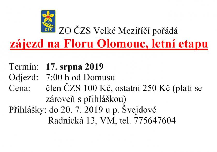Zahrádkáři zvou na zájezd na letní Floru Olomouc 17. srpna