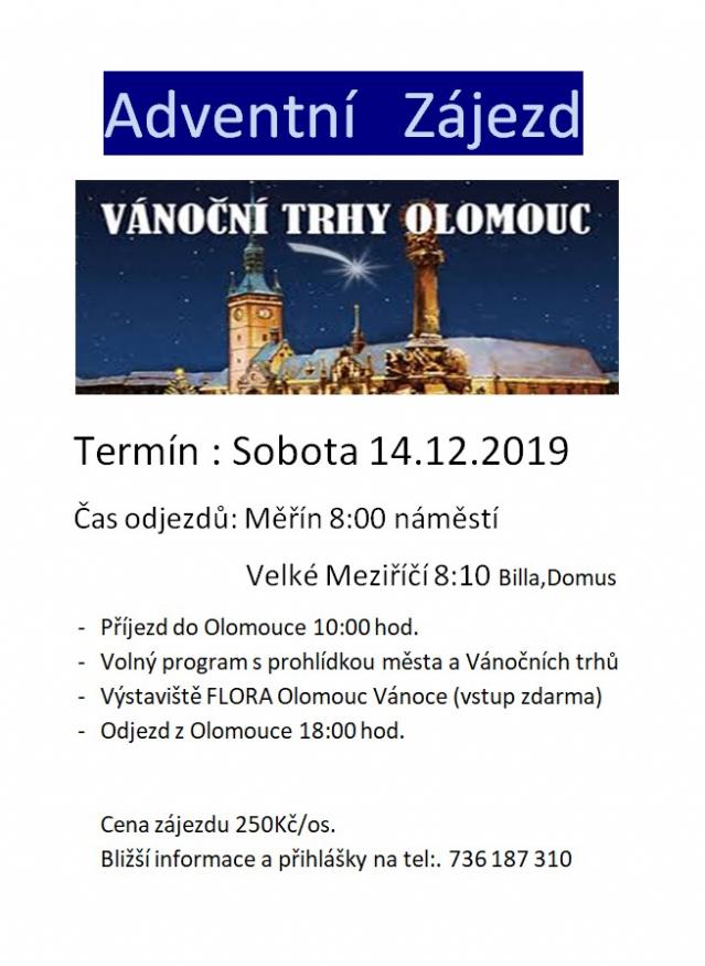 Pozvánka na adventní zájezd do Olomouce