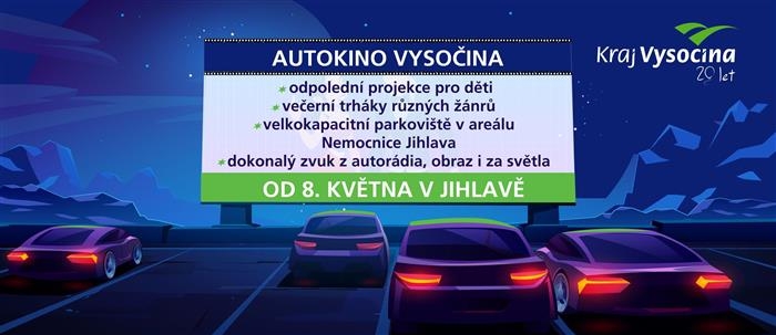 Autokino Vysočina začíná promítat 8. května v Jihlavě