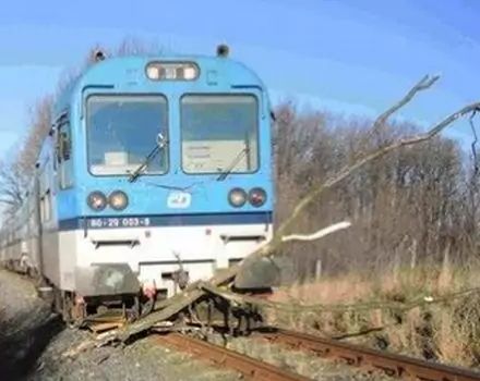 Na železniční trať Havlíčkův Brod - Brno někdo naházel dřevěné kůly
