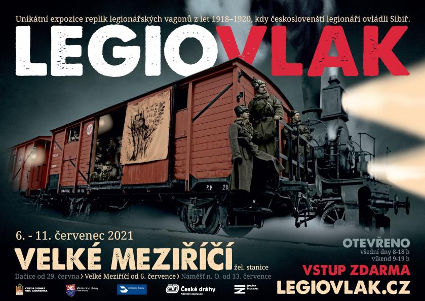 Legiovlak dorazil do Velkého Meziříčí, od úterý do neděle jej můžete navštívit na hlavním nádraží