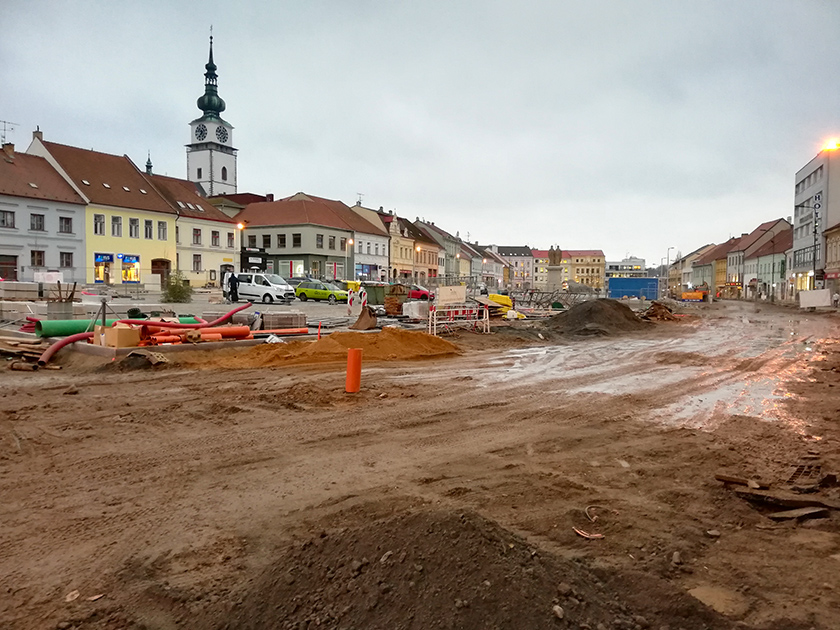 FOTOGALERIE: Rekonstrukce náměstí v Třebíči