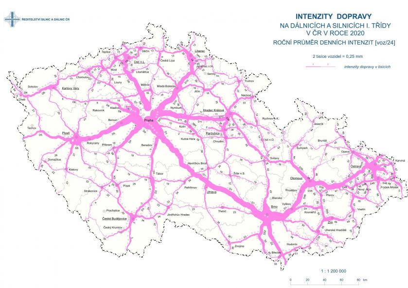 Celostátní sčítání dopravy Kraj Vysočina