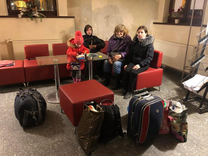 Díky dobrovolníkům z Velkého Meziříčí se podařilo do bezpečí dostat 7 lidí prchajících z Kyjeva foto: fc Alexandros Kaminaras.