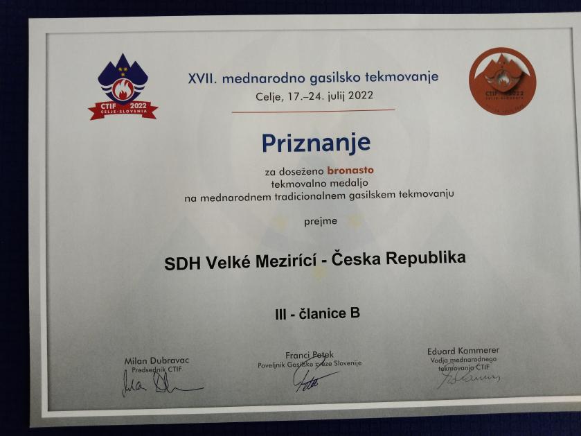 Bronzová plaketa z olympiády