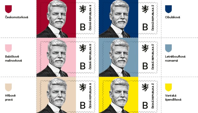 Prezidentské poštovní známky jsou od středy k prodeji na všech poštách