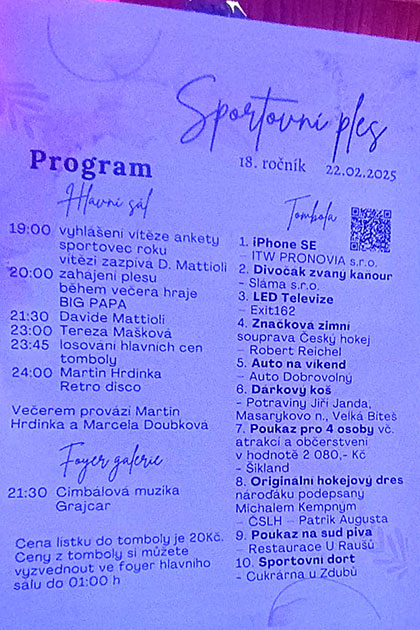Sportovní ples - Velká Bíteš 2025. foto: Veronika Nani