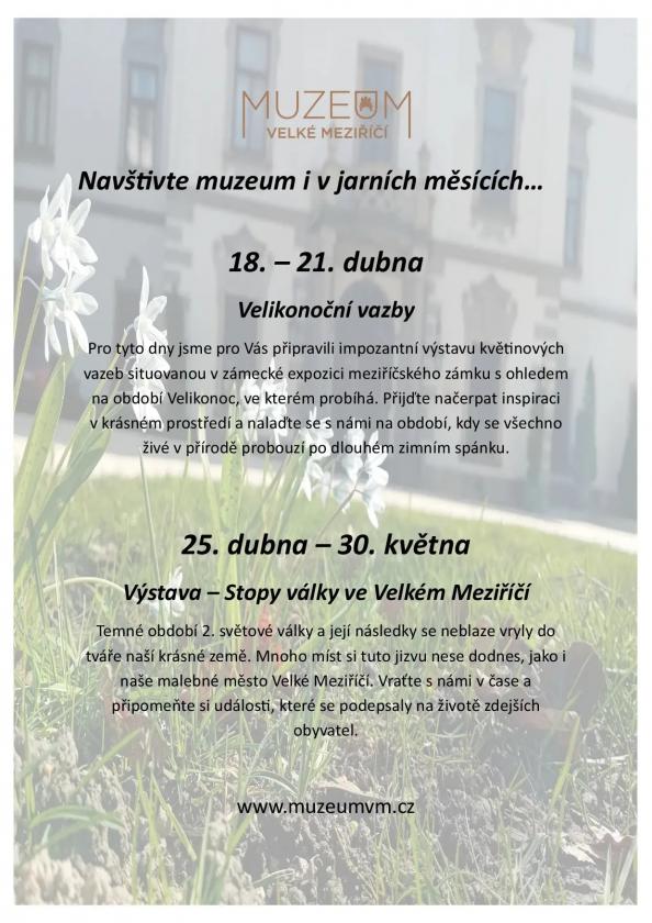 Pozvánka na akce v muzeu.